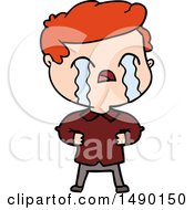 Clipart Cartoon Man Crying