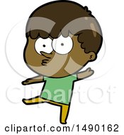 Clipart Cartoon Curious Boy
