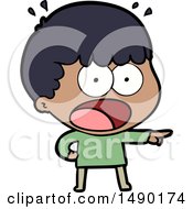 Clipart Cartoon Shocked Man Pointing