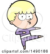 Poster, Art Print Of Cartoon Curious Boy Dancing