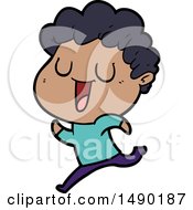 Clipart Laughing Cartoon Man Running