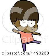 Clipart Nervous Cartoon Boy Dancing