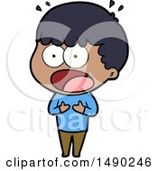 Clipart Cartoon Shocked Man