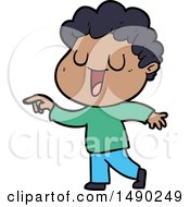 Clipart Laughing Cartoon Man Pointing