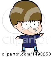 Clipart Curious Cartoon Boy