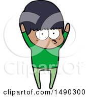 Clipart Stretching Cartoon Boy