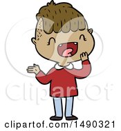 Clipart Cartoon Happy Boy Laughing