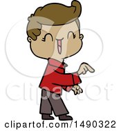 Clipart Cartoon Laughing Boy Pointing