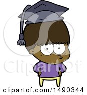 Clipart Nervous Cartoon Boy