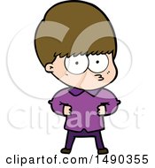 Clipart Curious Cartoon Boy