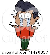 Clipart Cartoon Crying Man