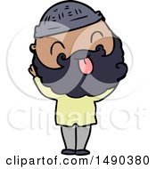 Clipart Man With Beard Sticking Out Tongue