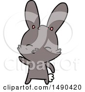 Clipart Curious Bunny Cartoon