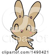 Clipart Cute Cartoon Rabbit Dancing