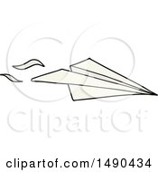 Cartoon Paper Airplane by lineartestpilot