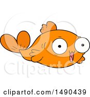 Poster, Art Print Of Happy Goldfish Cartoon