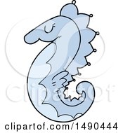 Poster, Art Print Of Cartoon Sea Horse