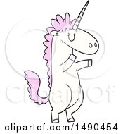 Animal Clipart Cartoon Unicorn by lineartestpilot