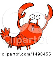 Animal Clipart Cartoon Lobster by lineartestpilot
