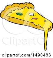 Clipart Cartoon Slice Of Pizza by lineartestpilot