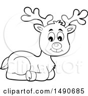 Poster, Art Print Of Black And White Christmas Reindeer