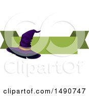 Poster, Art Print Of Witch Hat With A Blank Banner