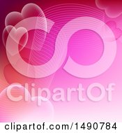 Clipart Of A Pink Heart Background Royalty Free Vector Illustration