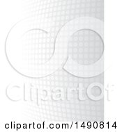 Clipart Of A Grayscale Halftone Dot Background Royalty Free Vector Illustration