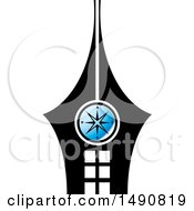 Clipart Of A Pen Nib Building With A Compass Royalty Free Vector Illustration by Lal Perera