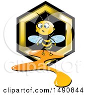Bee And A Leaking Honeycomb