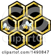 Poster, Art Print Of Bees And Honeycombs