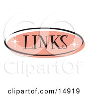 Poster, Art Print Of Pink Links Website Button That Could Link To A References Or Suggested Sites Page On A Site