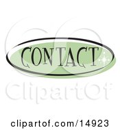 Poster, Art Print Of Green Contact Website Button That Could Link To A Customer Service Information Page On A Site