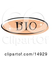 Tan Bio Website Button That Could Link To An Information Page On A Site Clipart Illustration