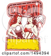 Poster, Art Print Of Retro 1950s Style Design Of Sexy Female Maids