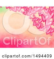 Clipart Of A Watercolor Heart Background Royalty Free Illustration