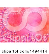 Clipart Of A Watercolor Heart Background Royalty Free Illustration
