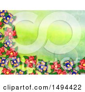Clipart Of A Watercolor Flower Background Royalty Free Illustration