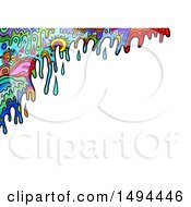 Clipart Of A Doodle Watercolor Design On A White Background Royalty Free Illustration