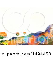 Clipart Of A Watercolor Design On A White Background Royalty Free Illustration