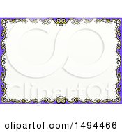 Poster, Art Print Of Doodled Border Of Swirls On A White Background