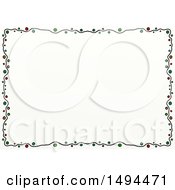 Poster, Art Print Of Doodled Border Of Circles On A White Background