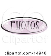Purple Photos Website Button That Could Link To A Picture Page On A Site Clipart Illustration