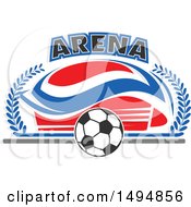 Poster, Art Print Of Soccer Ball And Arena Text Design