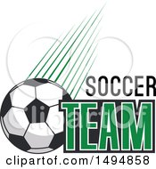 Clipart Of A Soccer Ball And Text Royalty Free Vector Illustration