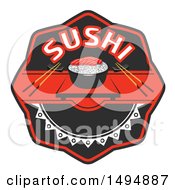 Clipart Of A Sushi Design Royalty Free Vector Illustration