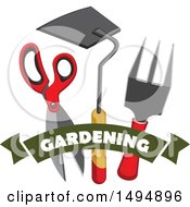 Poster, Art Print Of Gardening Banner With Tools