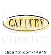 Poster, Art Print Of Yellow Gallery Website Button That Could Link To A Visuals Page On A Site