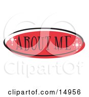 Red About Me Website Button That Could Link To An Information Page On A Site Clipart Illustration
