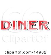 Poster, Art Print Of Red Diner Sign